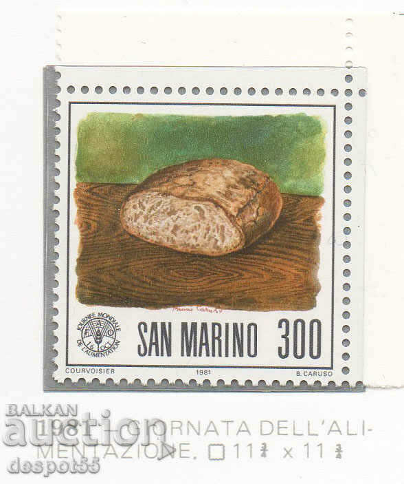1981. Сан Марино. Световен ден на храната.