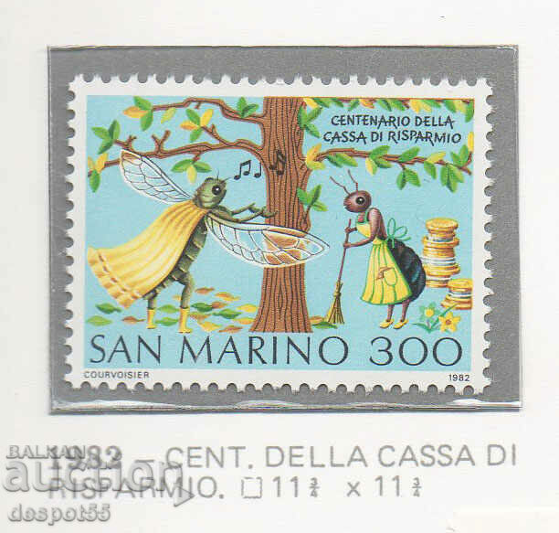 1982. San Marino. 100 years of national savings.