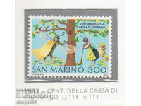 1982. San Marino. 100 de ani de economii naționale.