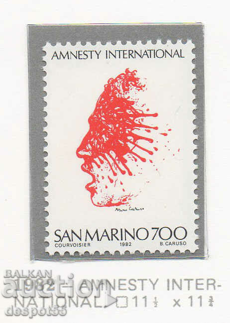 1982. San Marino. Amnesty International's 20th Anniversary.