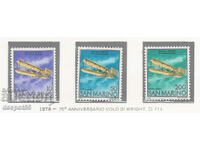 1978. San Marino. 75 de ani de la primul zbor al fraților Wright.