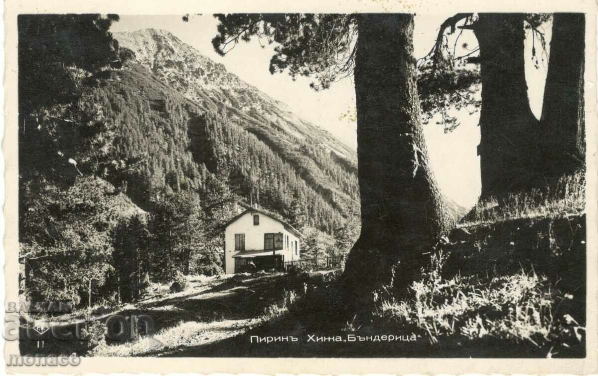 Old postcard - Pirin, hut Banderitsa