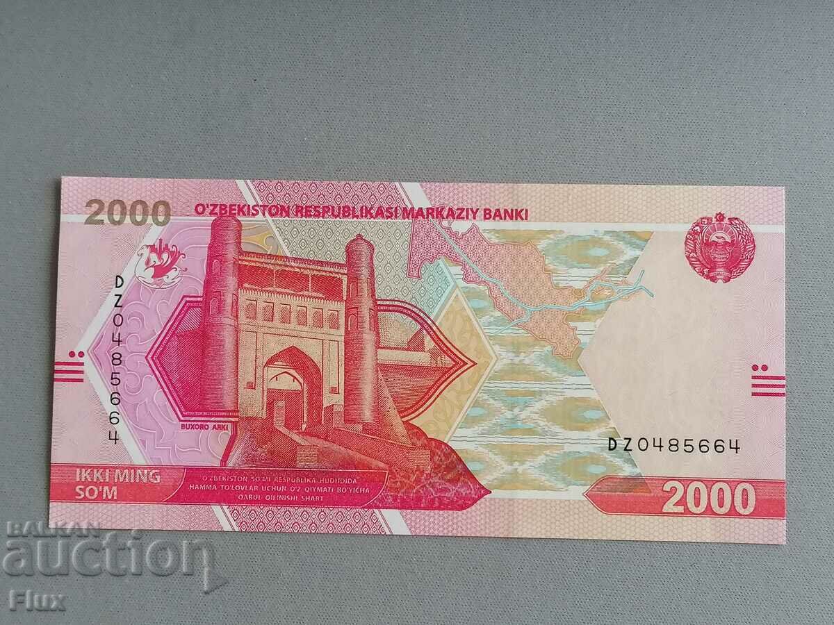 Bancnota - Uzbekistan - 2000 sum UNC | 2022