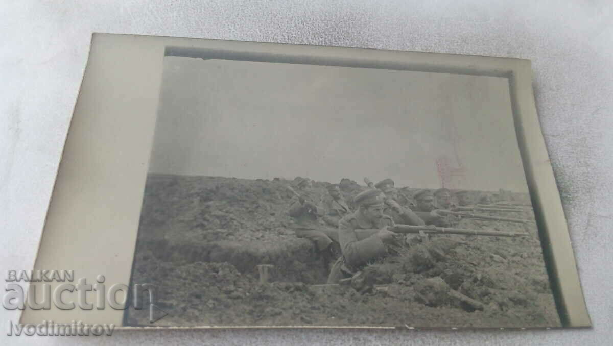 Ms. Officers and soldiers of 53 infantry. a regiment in a trench on the PSV front