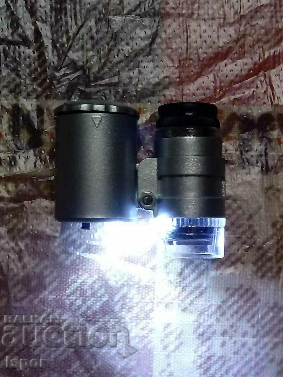 Pocket LED/UV microscope X 60