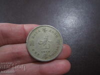 1960 1 dollar Hong Kong