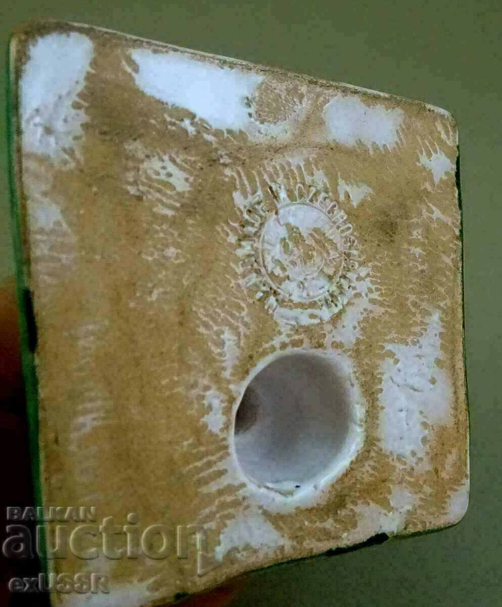 Figurină de fetiță indiană veche din ceramică cehă glazurată - 7