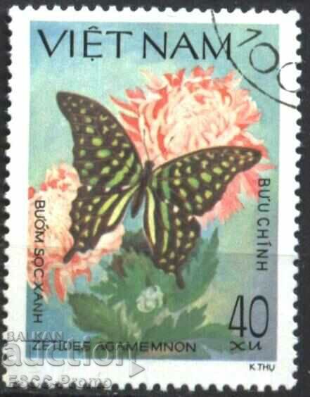 Stamped stamp Fauna Butterfly 1983 from Vietnam