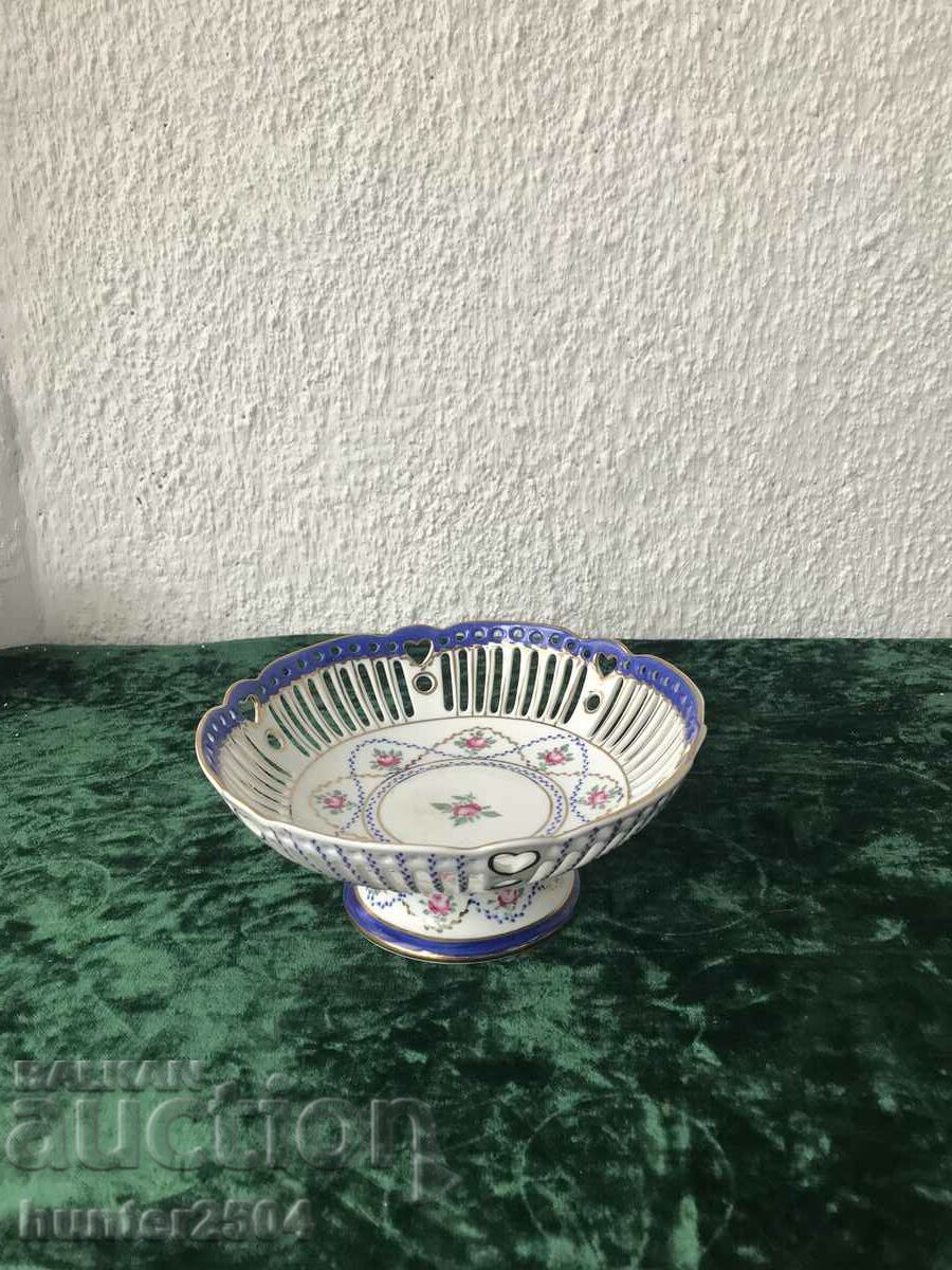 Fruit bowl - openwork, rich decoration - 20 cm with price 54.95 BGN | € 28.10 Fruit bowl - openwork, rich decoration - 20 cm with price 54.95 BGN | € 28.10