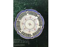 Fruit bowl - openwork, rich decoration - 20 cm