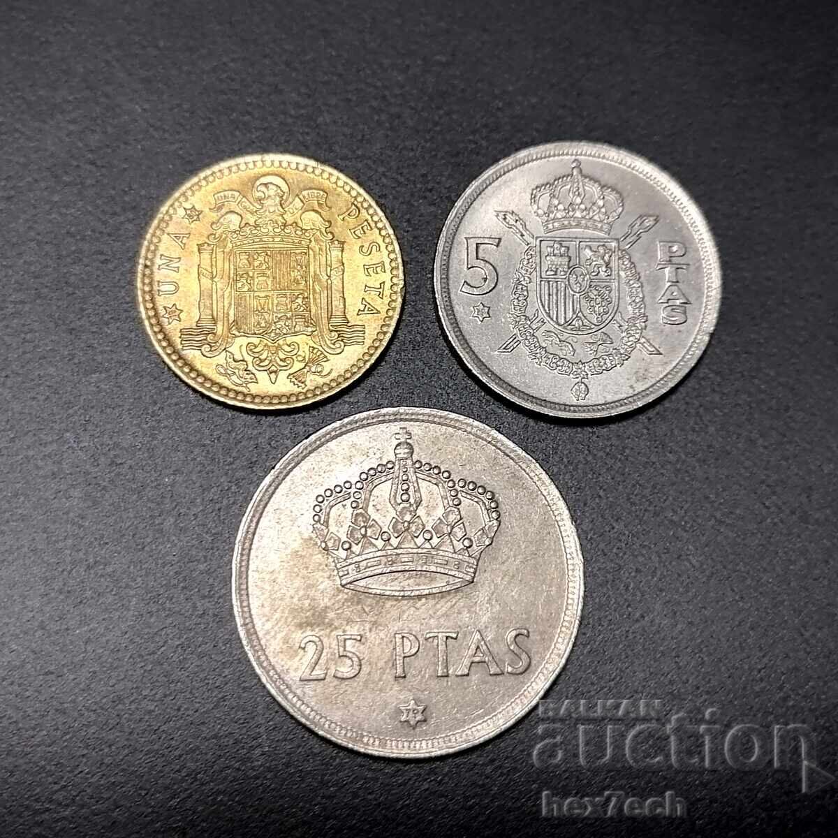 ❤️ ⭐ Lot of coins Spain 1975 3 pieces ⭐ ❤️ ❤️ ⭐ Lot of coins Spain 1975 3 pieces ⭐ ❤️