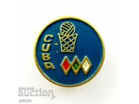 Cuba-Old Cuban Badge-Basketball Federation
