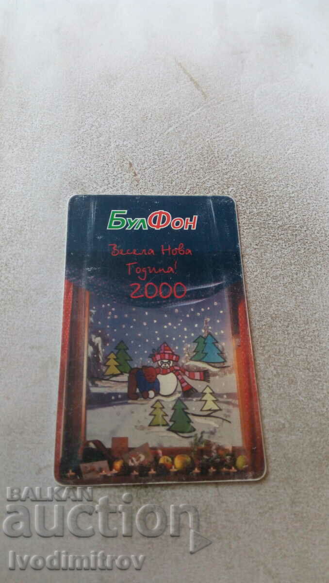 Phonecard Bulfon Merry New Year! 2000 100 impulses