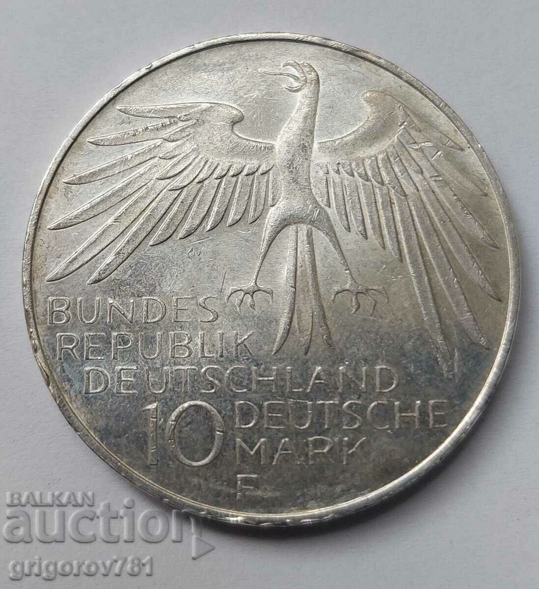 10 mărci de argint Germania 1972 F - monedă de argint