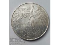 10 марки сребро Германия 1972 F - сребърна монета