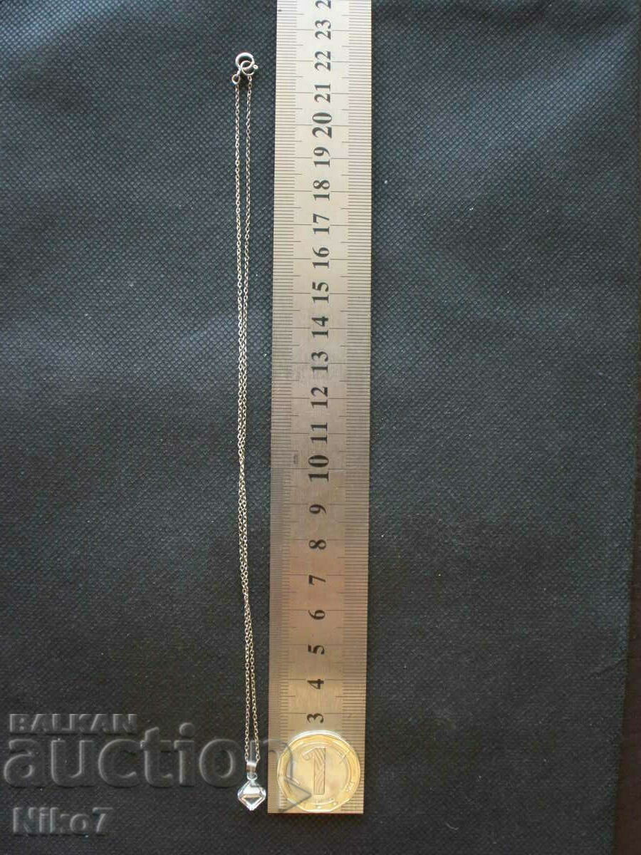 Ενδιαφέρον ασημένιο κολιέ με πέτρα. - 5 Ενδιαφέρον ασημένιο κολιέ με πέτρα. - 5