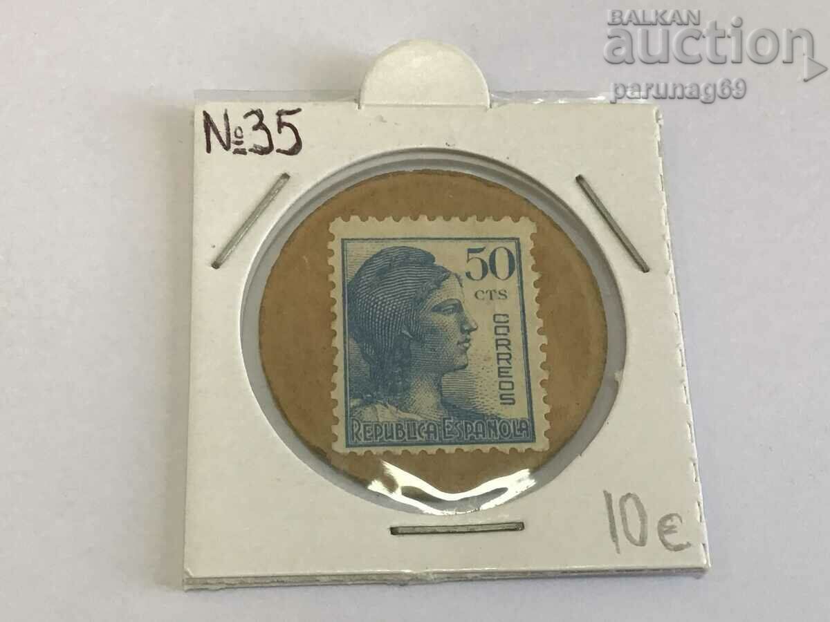 Spania 50 centimos 1932 - 1938 anul #35 (BS)