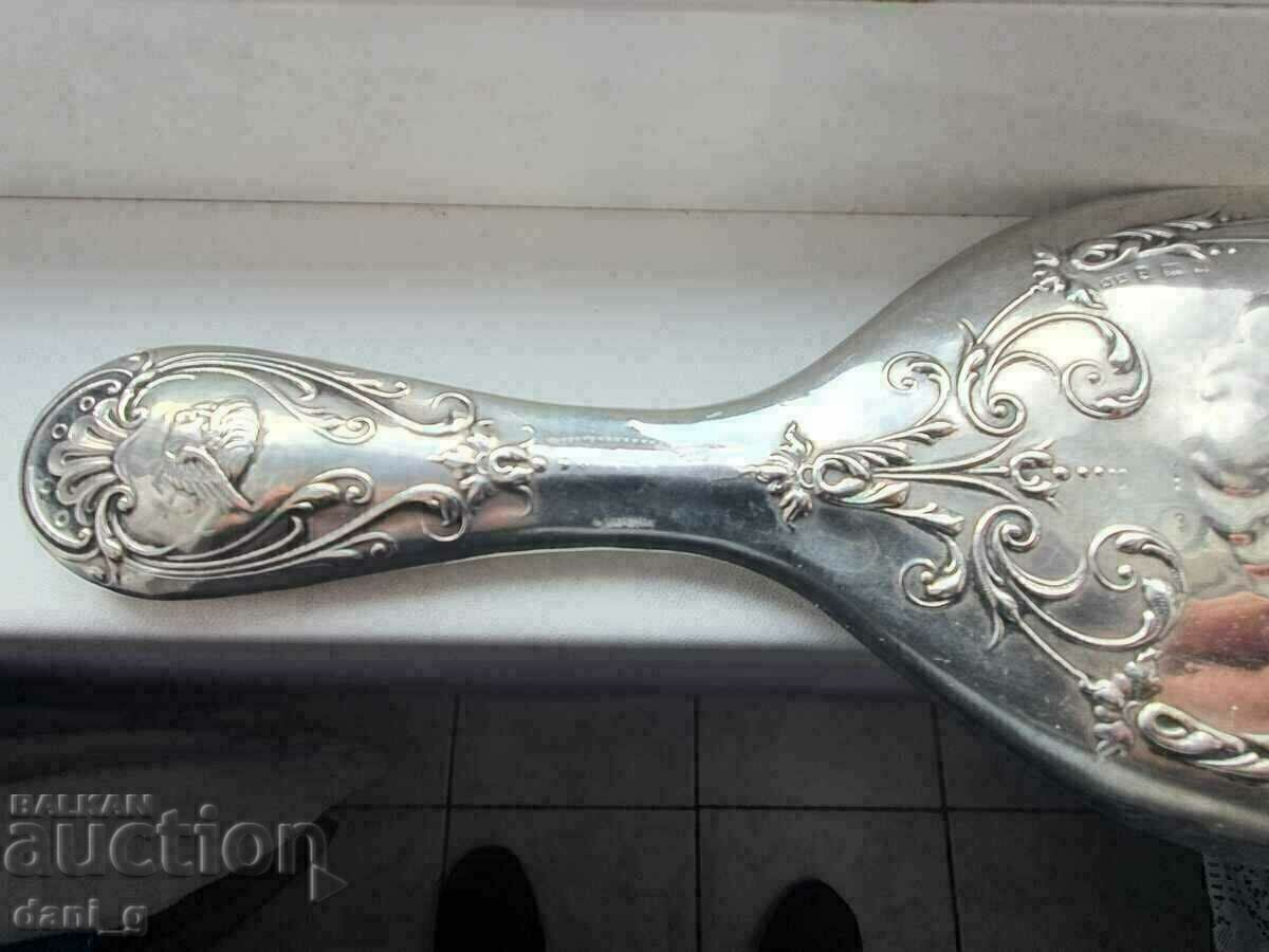 Antique silver crystal mirror - 6 Antique silver crystal mirror - 6