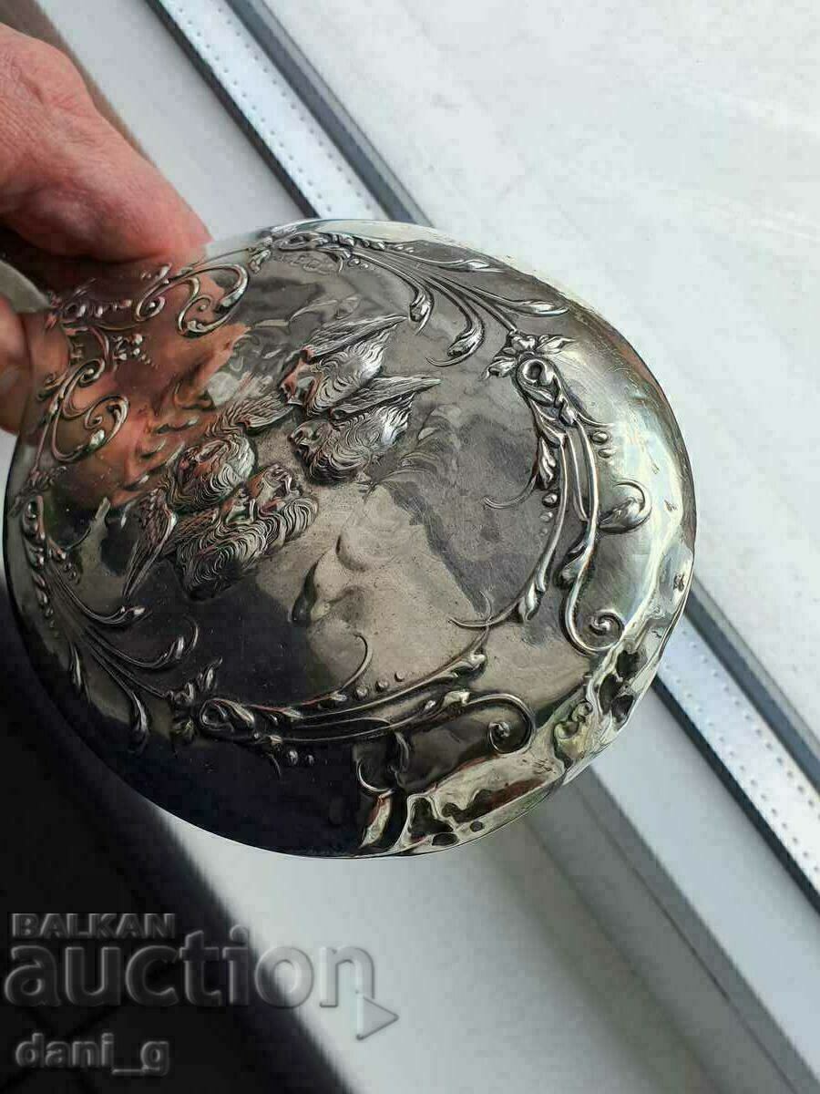 Antique silver crystal mirror - 7 Antique silver crystal mirror - 7