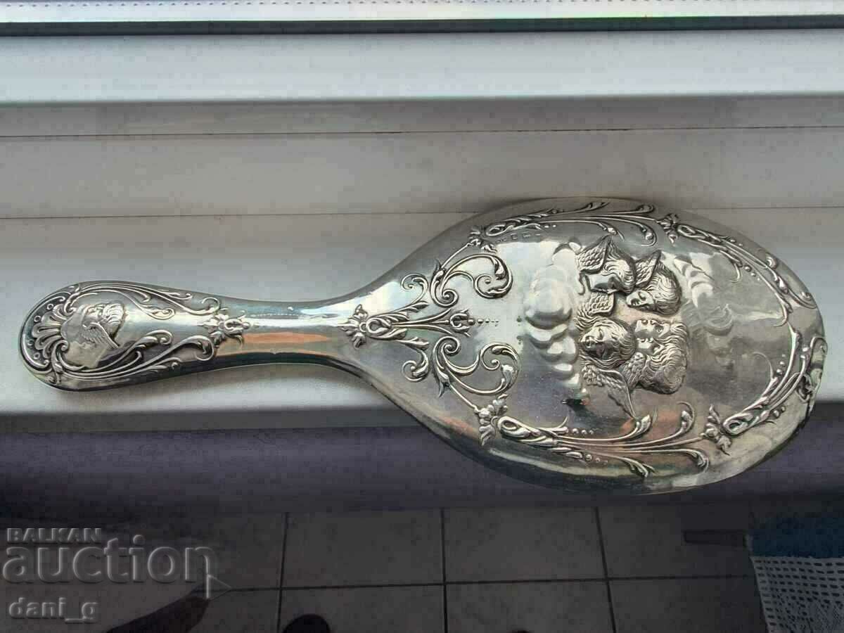 Antique silver crystal mirror Antique silver crystal mirror