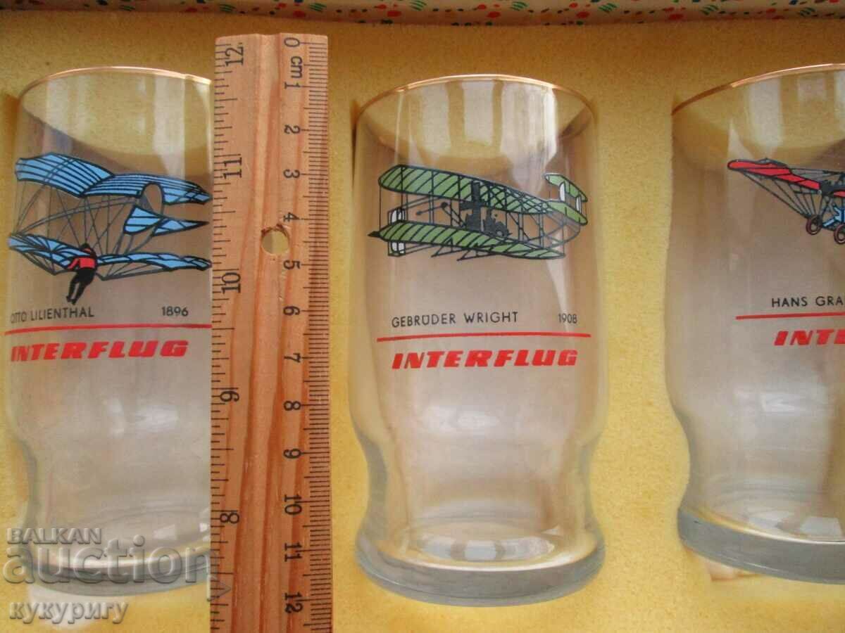 Old Interflug GDR airline cup set - 5 Old Interflug GDR airline cup set - 5