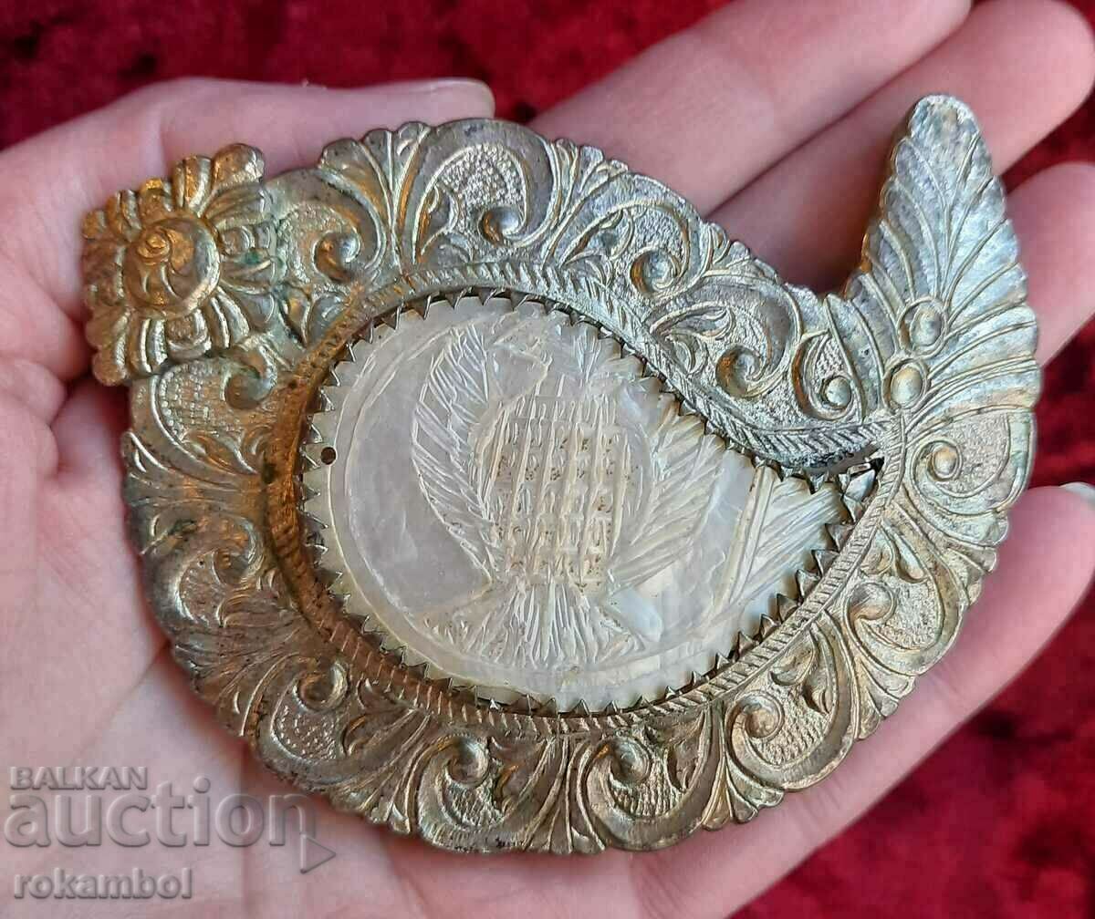Renaissance silver pafta with mother-of-pearl