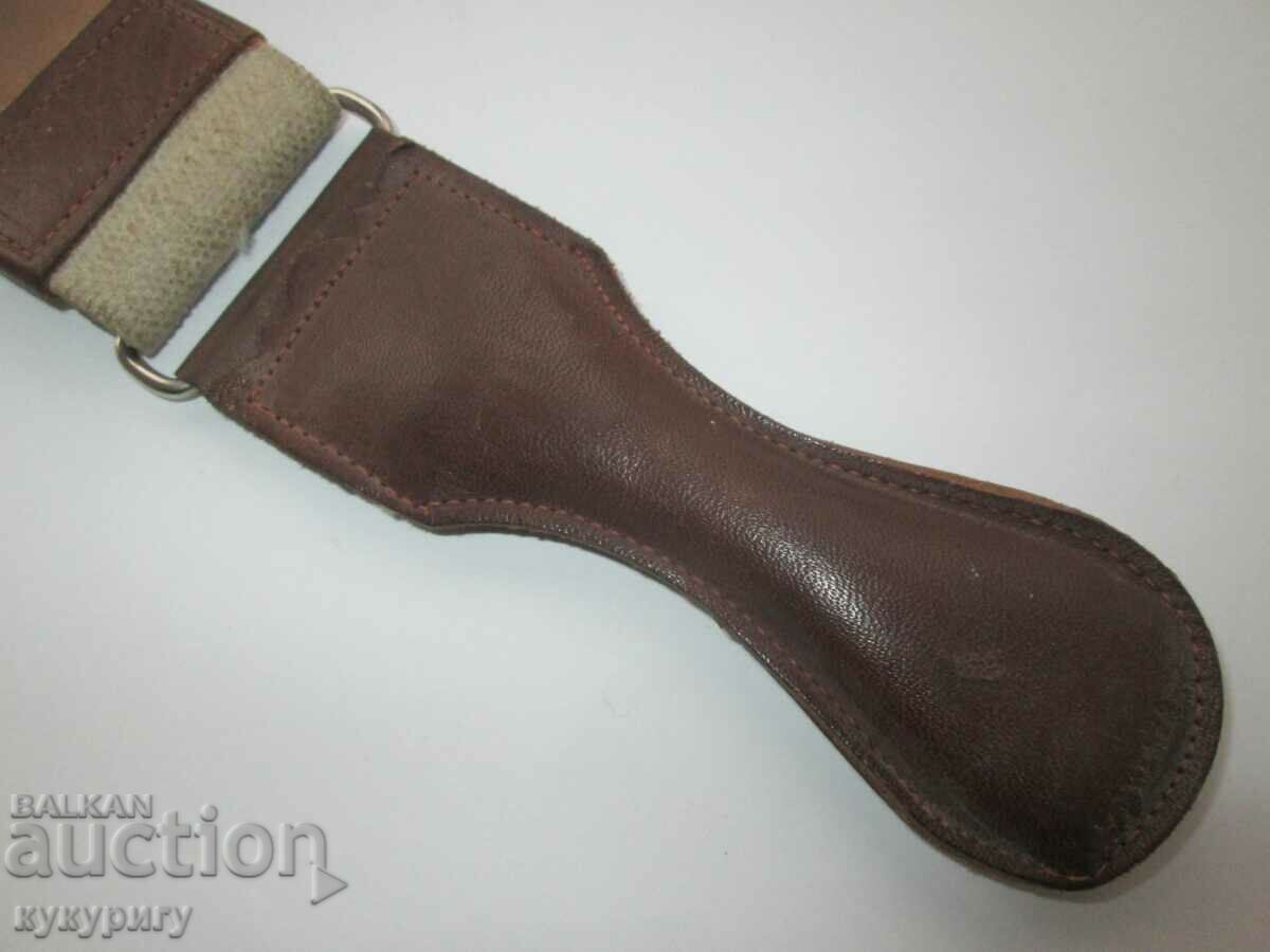 Old German Barber Belt Strap Solingen Razor Sharpener - 5 Old German Barber Belt Strap Solingen Razor Sharpener - 5