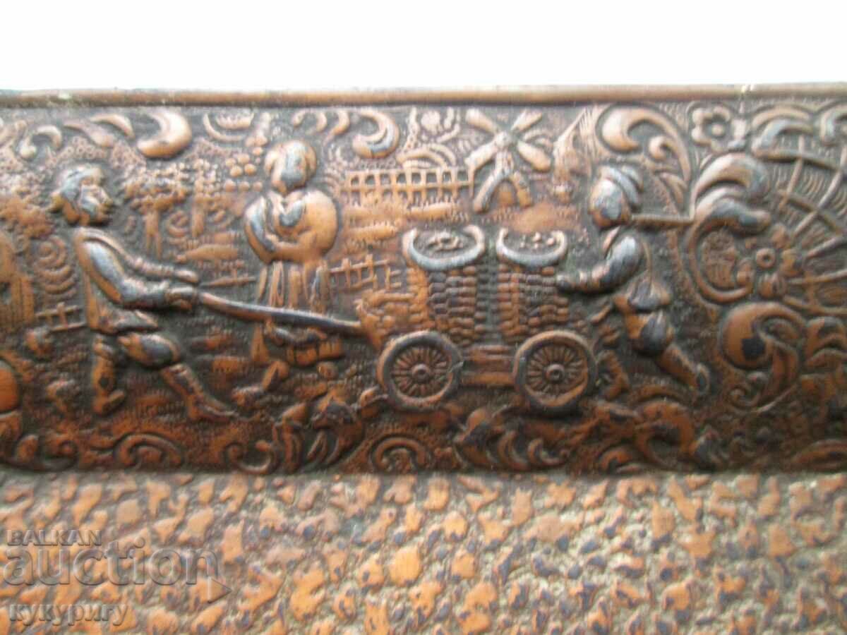 Auction Old Japanese tray scenes from the village beat coffee tea tray Auction Old Japanese tray scenes from the village beat coffee tea tray