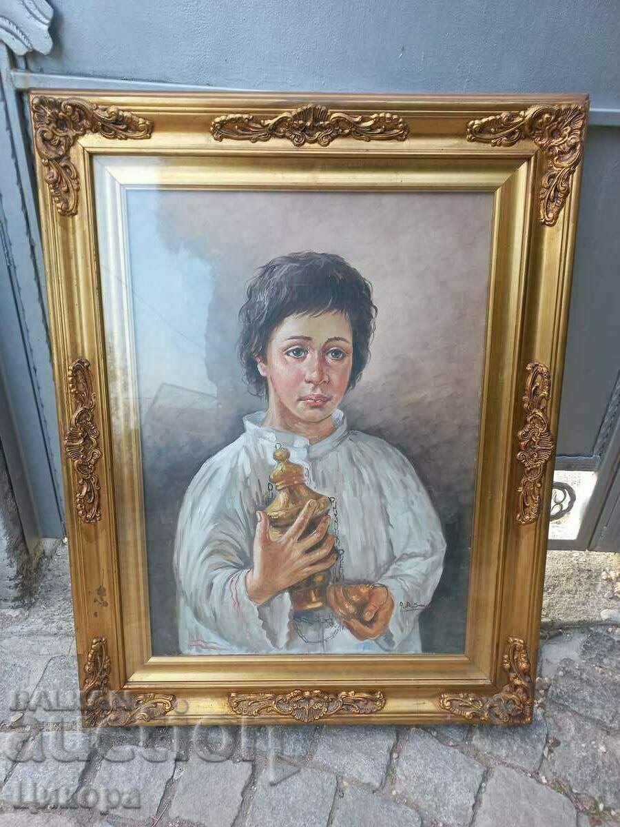 UNIQUE PORTRAIT PAINTING OIL ON CANVAS SIGNED with price 1200.00 BGN | € 613.55 UNIQUE PORTRAIT PAINTING OIL ON CANVAS SIGNED with price 1200.00 BGN | € 613.55