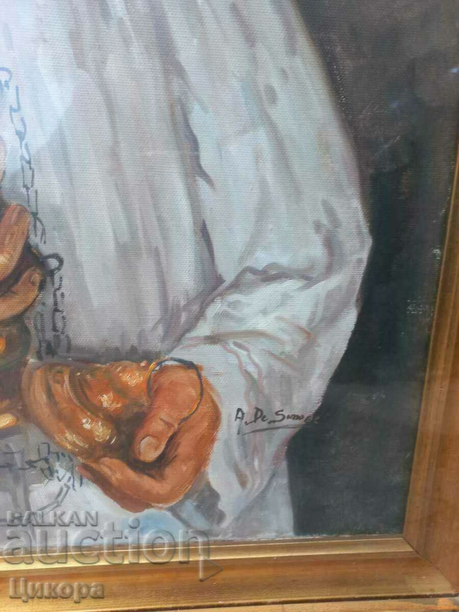 Auction UNIQUE PORTRAIT PAINTING OIL ON CANVAS SIGNED Auction UNIQUE PORTRAIT PAINTING OIL ON CANVAS SIGNED