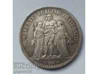 5 Φράγκα Ασήμι Γαλλία 1876 Ένα ασημένιο νόμισμα #142