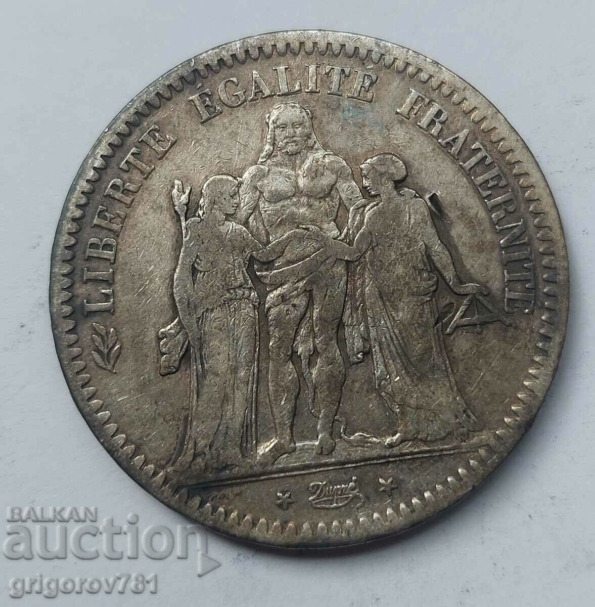5 Φράγκα Ασήμι Γαλλία 1848 Ένα ασημένιο νόμισμα #147