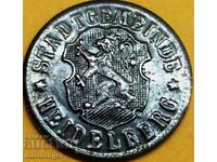 50 Pfennig 1917 Germany Heidelberg Notgeld (WWI Money) 22mm
