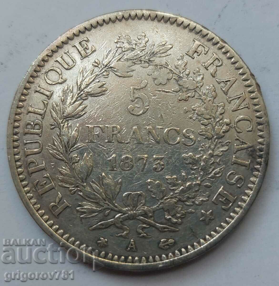 5 Φράγκα Ασήμι Γαλλία 1873 Ένα ασημένιο νόμισμα #132 με τιμή € 33.23 | 64.99 BGN