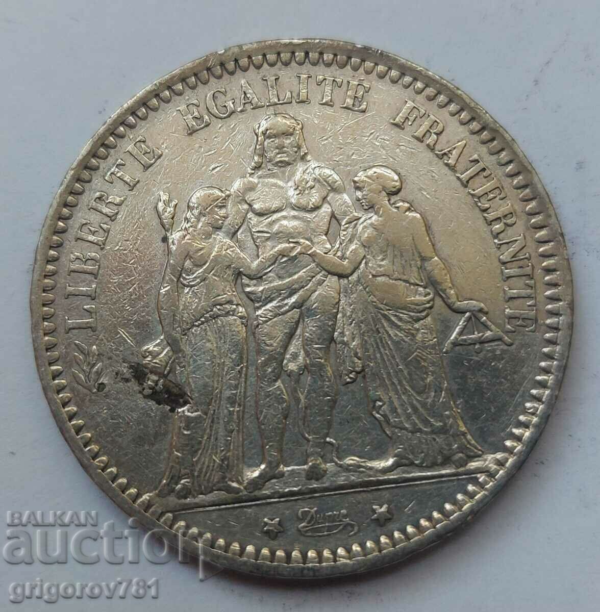 5 Francs Silver France 1873 A Silver Coin #132