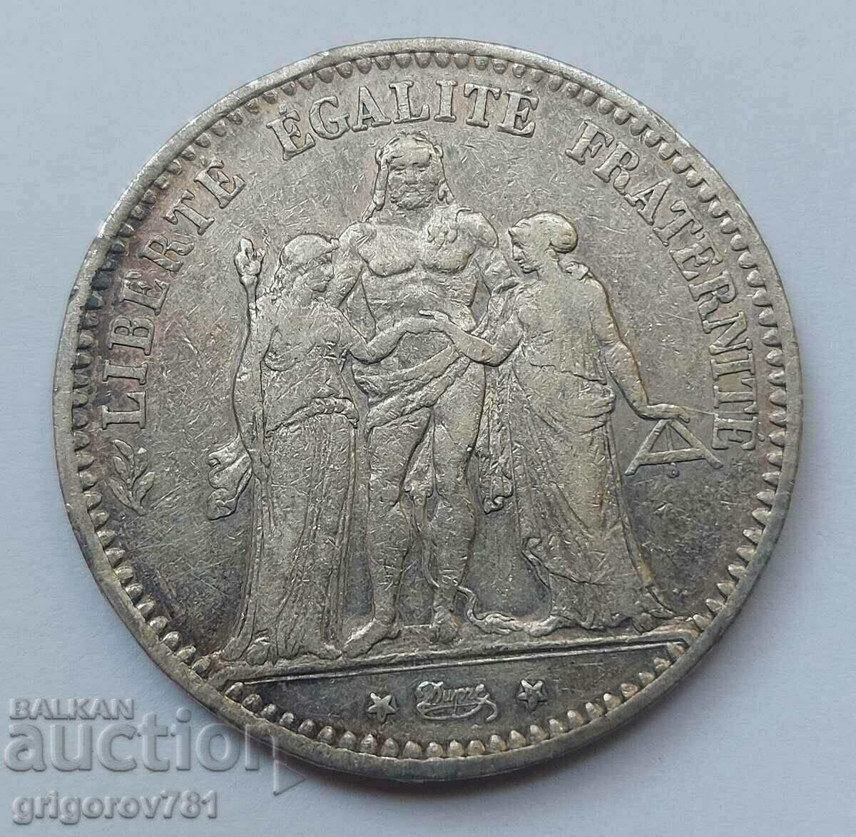 5 Φράγκα Ασήμι Γαλλία 1874 Ένα ασημένιο νόμισμα #150