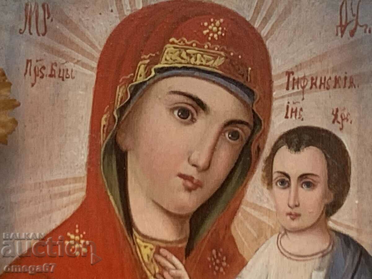 Домашна празнична икона Тихвинская чудотворна Богородица - 5