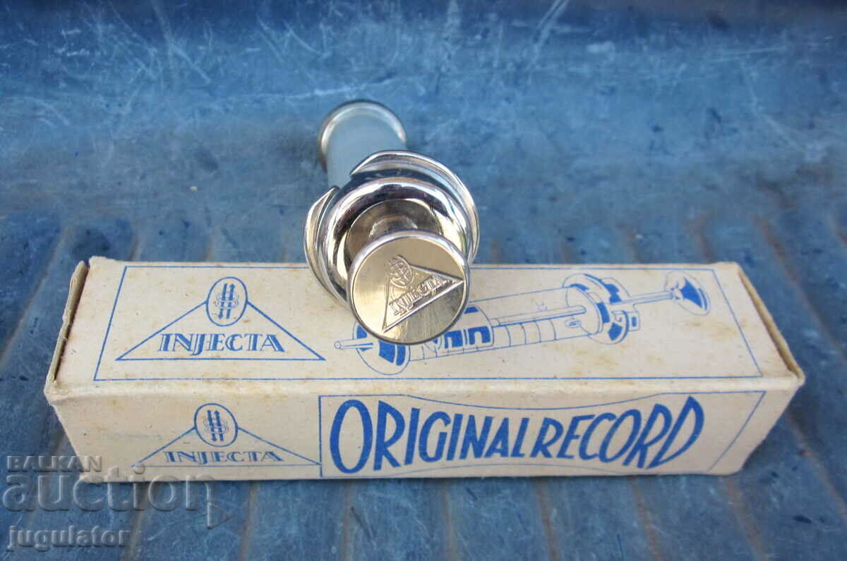 Auction RECORD German glass syringe unused with box Auction RECORD German glass syringe unused with box