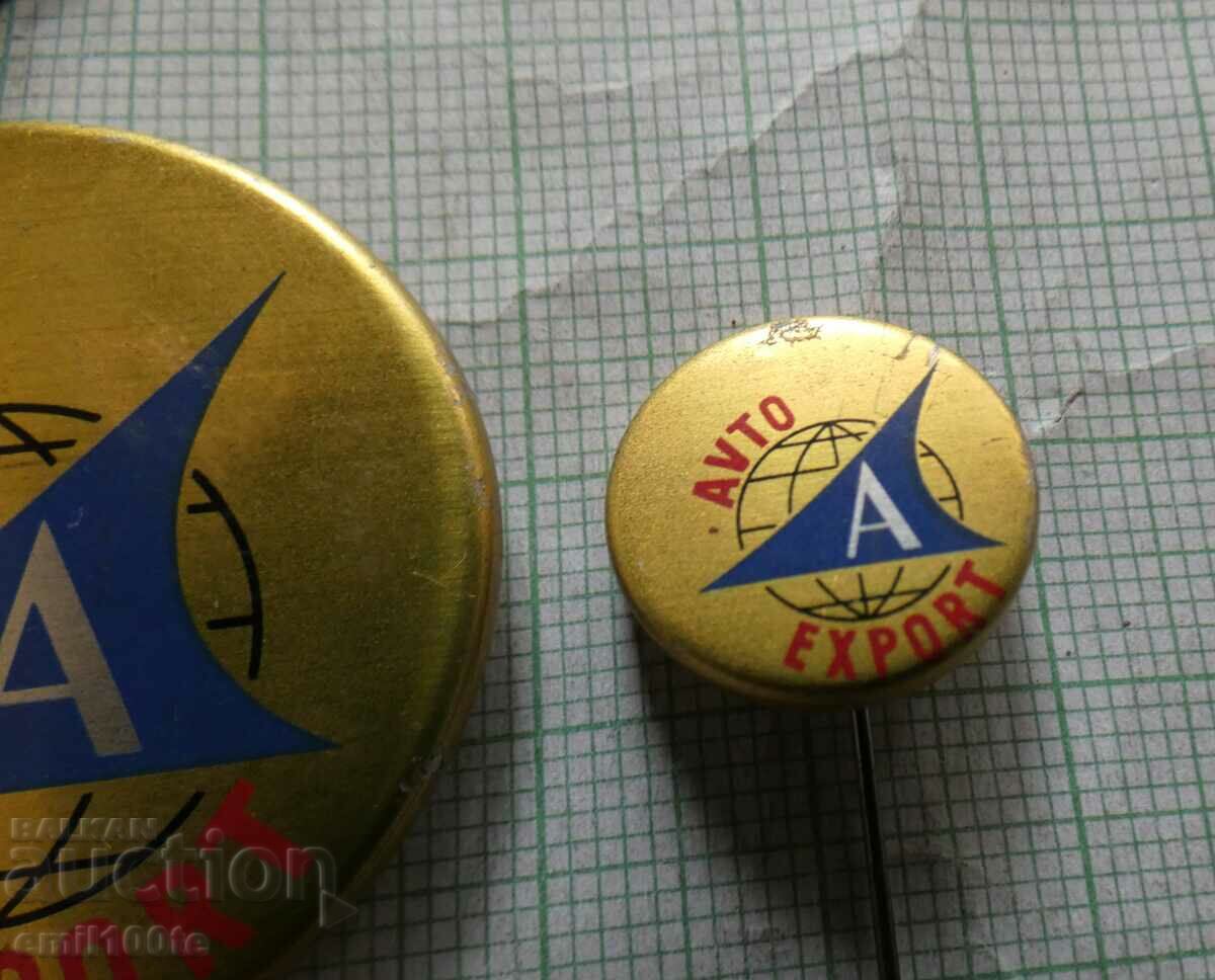 Auction  Badges 2 pieces AVTOEXPORT Autoexport USSR