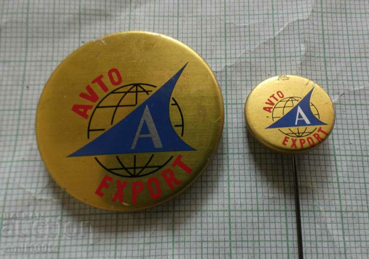 Badges 2 pieces AVTOEXPORT Autoexport USSR