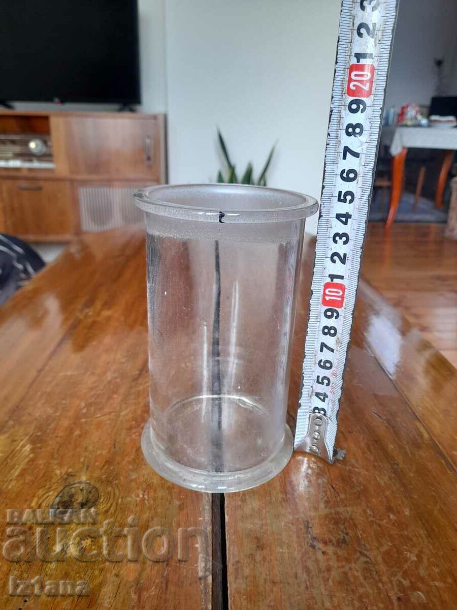 Old laboratory glass jar with price 10.00 BGN | € 5.11 Old laboratory glass jar with price 10.00 BGN | € 5.11