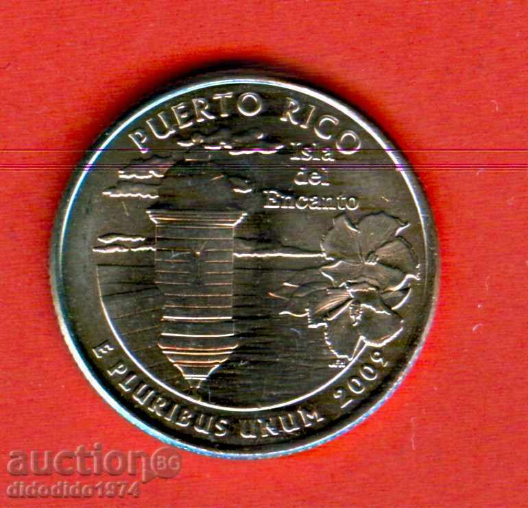 USA USA 25 Cent Issue 2009 P PUERTO RICO NEW UNC