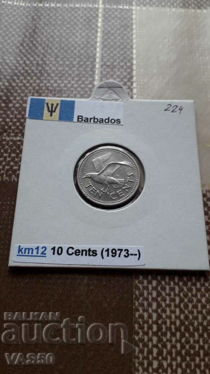 224. BARBADOS-10c. 1973