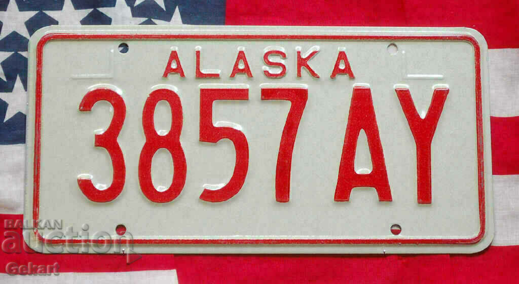 US license plate Plate ALASKA