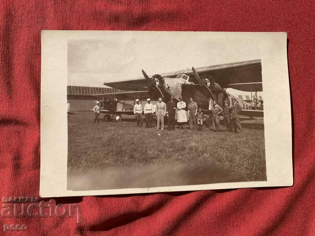 Old Tri-Engine Airplane Pilots Aircraft Mechanics Old photo - 5