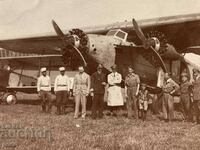 Παλιά Tri-Engine Airplane Pilots Aircraft Mechanics Παλιά φωτογραφία