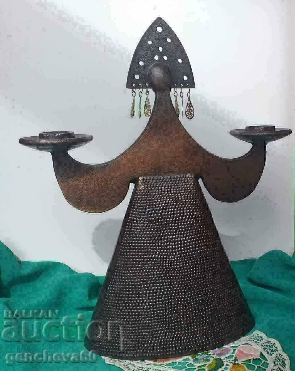 Delivery of Rare Russian copper candle holder MATRYOSHKA