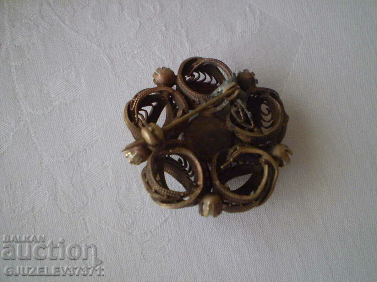 Vintage μαργαριτάρι καρφίτσα - 5