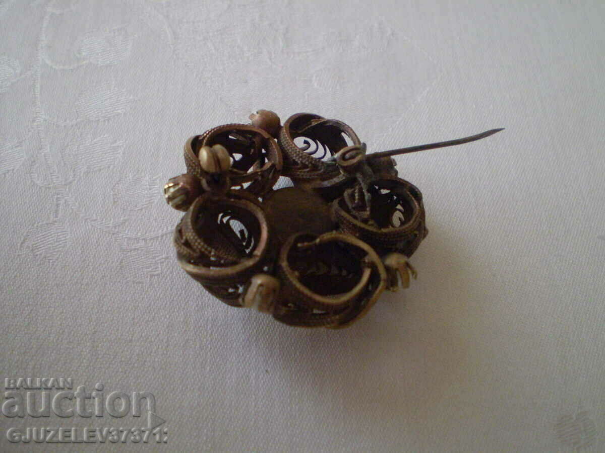 Vintage μαργαριτάρι καρφίτσα - 6