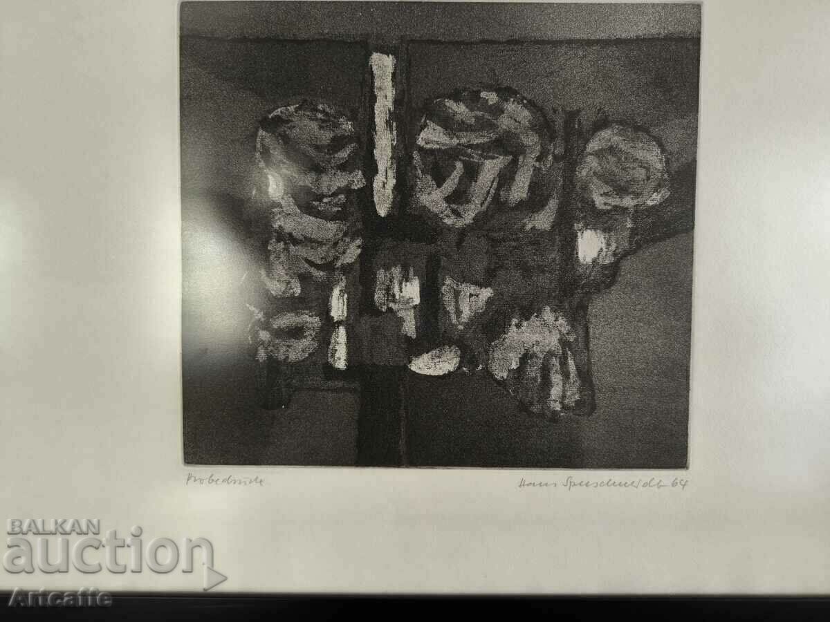 Delivery of Etching-Hans Sperschneider (1928-1995)